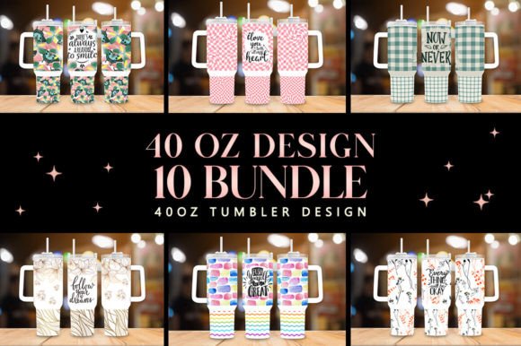 Download 40oz Design Tumbler Wrap Bundle - Premium Resources