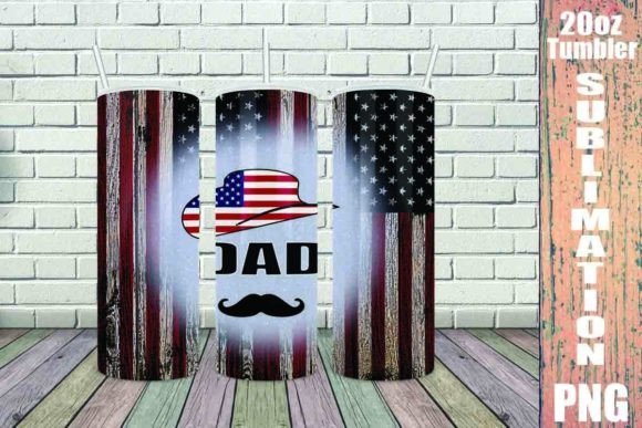 Download 20oz American Flag DAD Tumbler Design - Dad tumbler design Collection